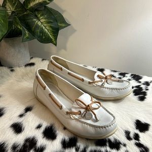 White Geox Boatshoe Loafers (size 6.5)
